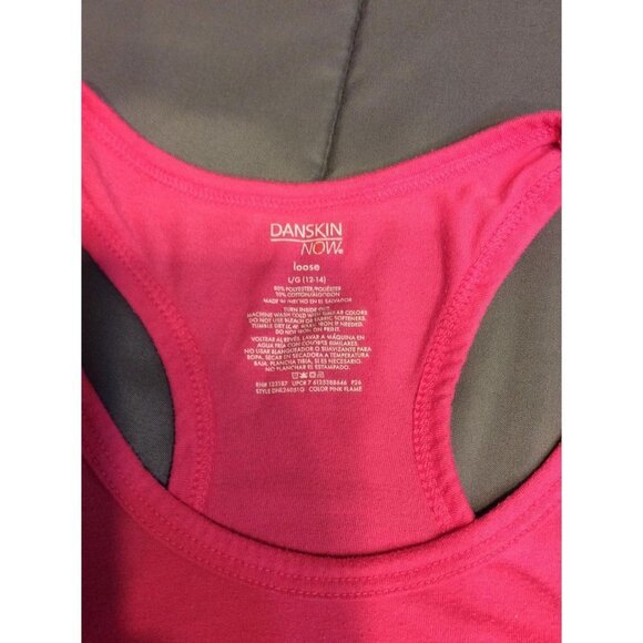 Danskin Women Racer Tank Mind Over Matter L 12 14 Pink Polyester Blend sku13 - Picture 3 of 3